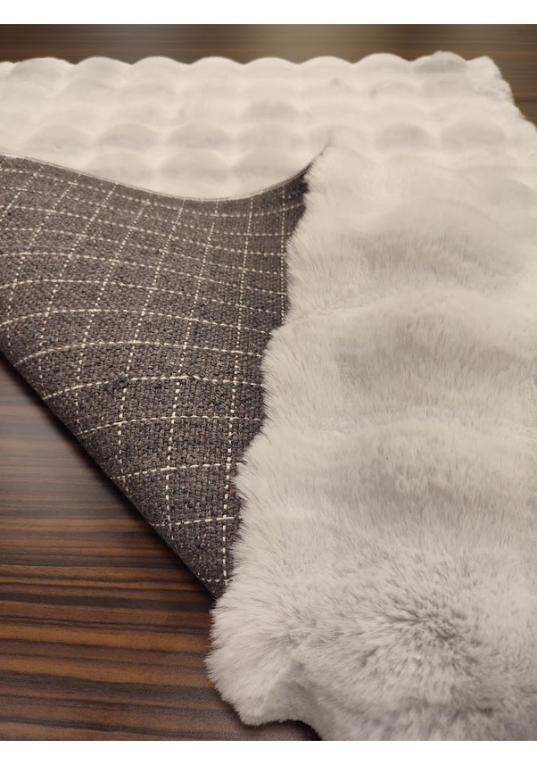 EVALİFE TOSCANA TSC01 GRİ TAVŞAN TÜYÜ POST HALI 80 x 150